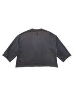 Load image into Gallery viewer, Crewneck Cropped Sweater | Washed black
