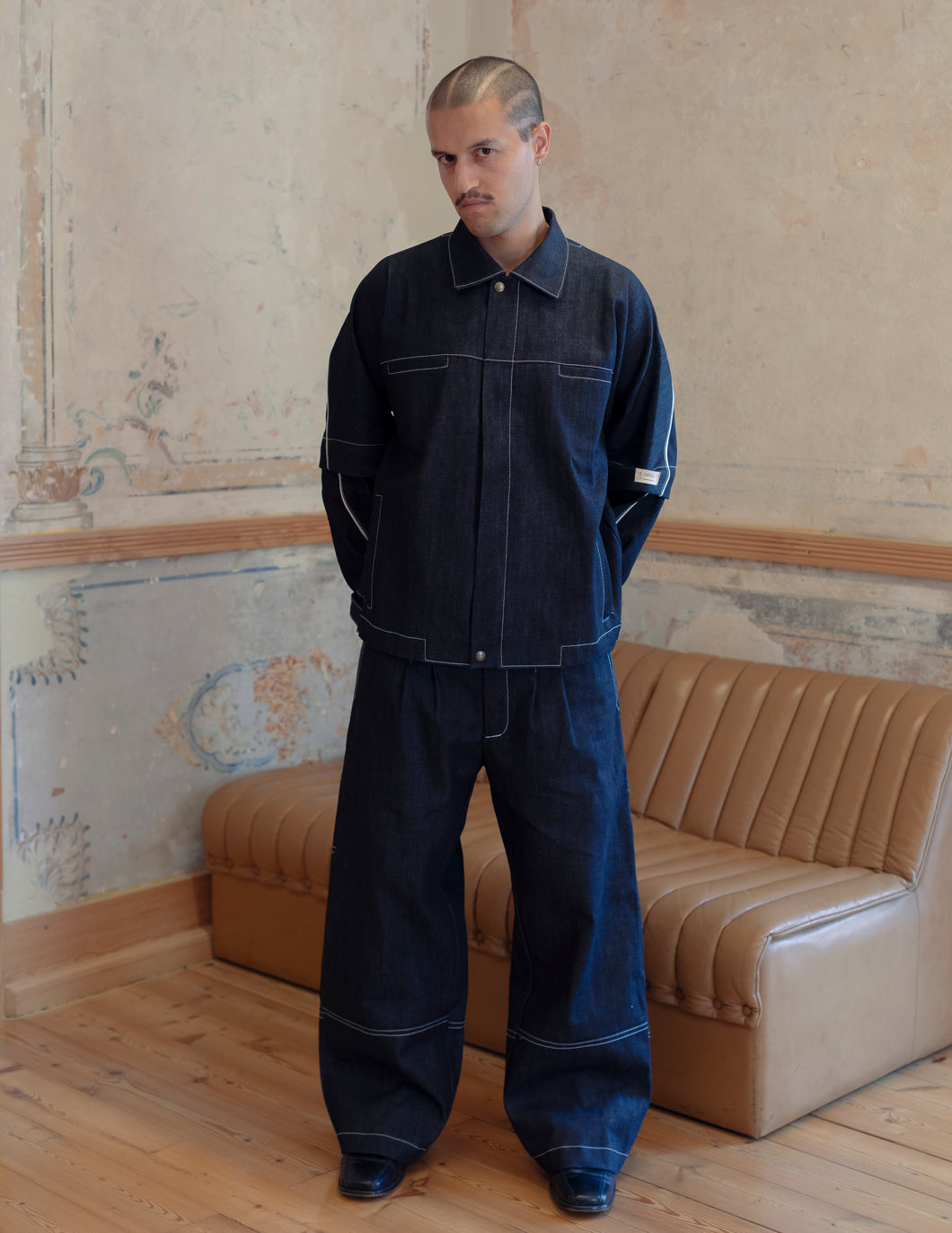 Convirtable Jacket | Selvedge Denim Dark Blue